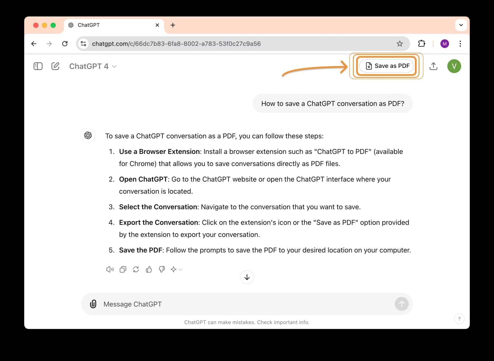 Click Save as PDF